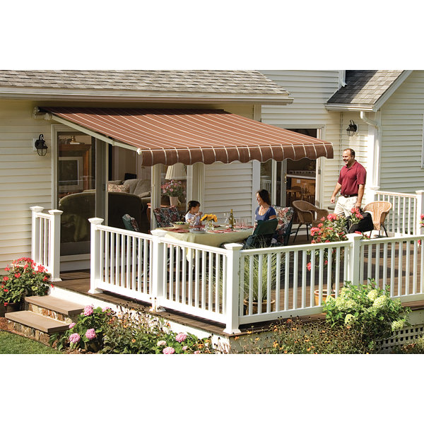 SunSetter Manual Sunbrella Retractable Soffit Patio Awning Wayfair